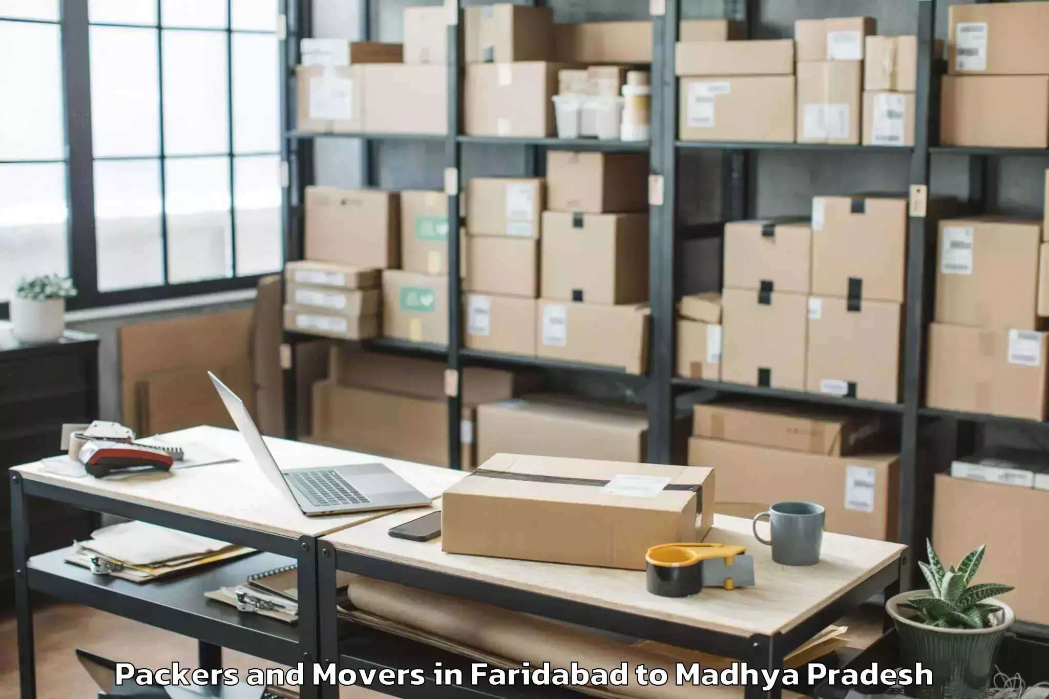 Book Faridabad to Mandsaur University Mandsaur Packers And Movers